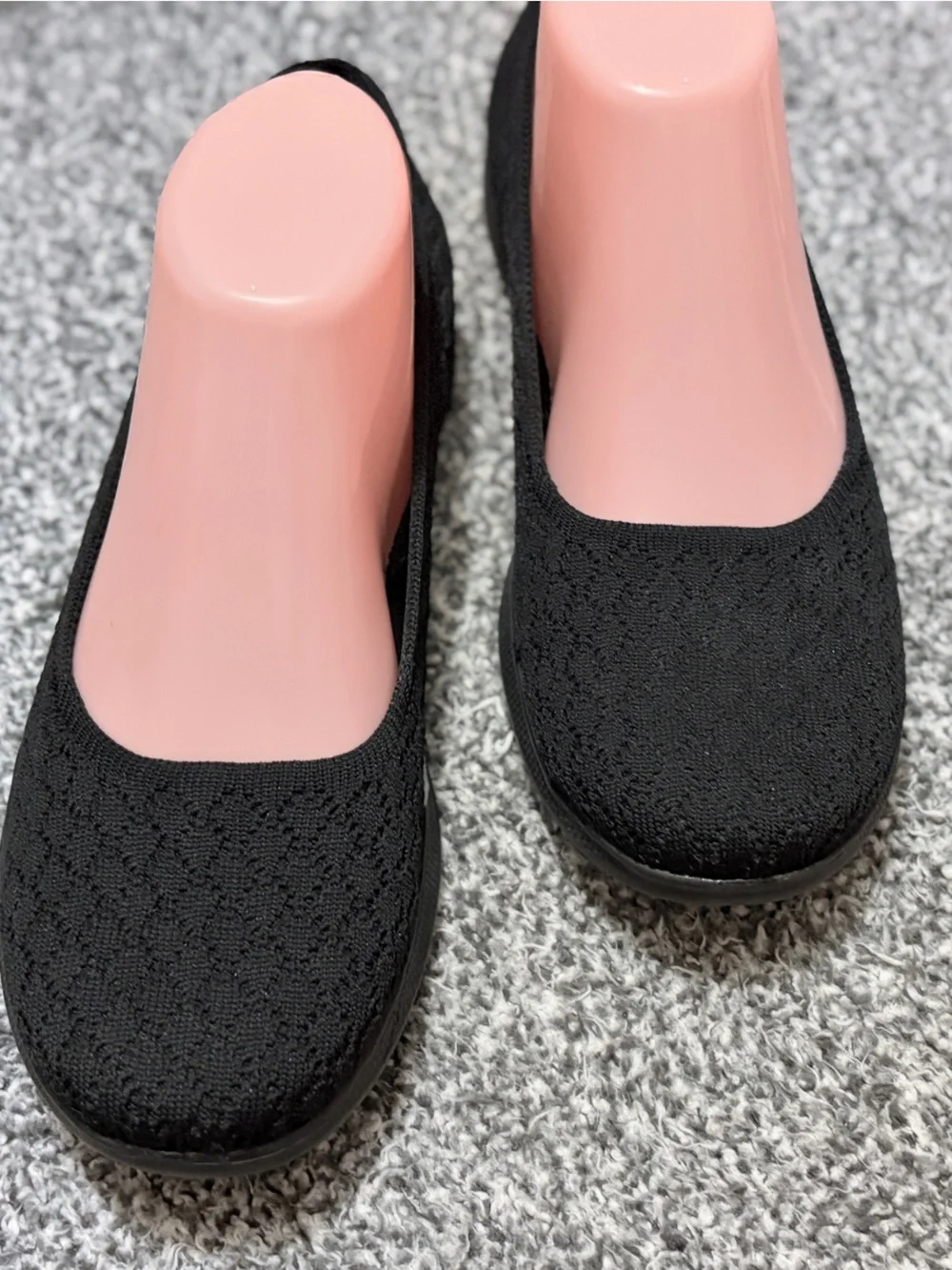 Skechers Goga Max Womens 8.5 Go Step Lite Black Slip On Ballet Flat Shoes 14743